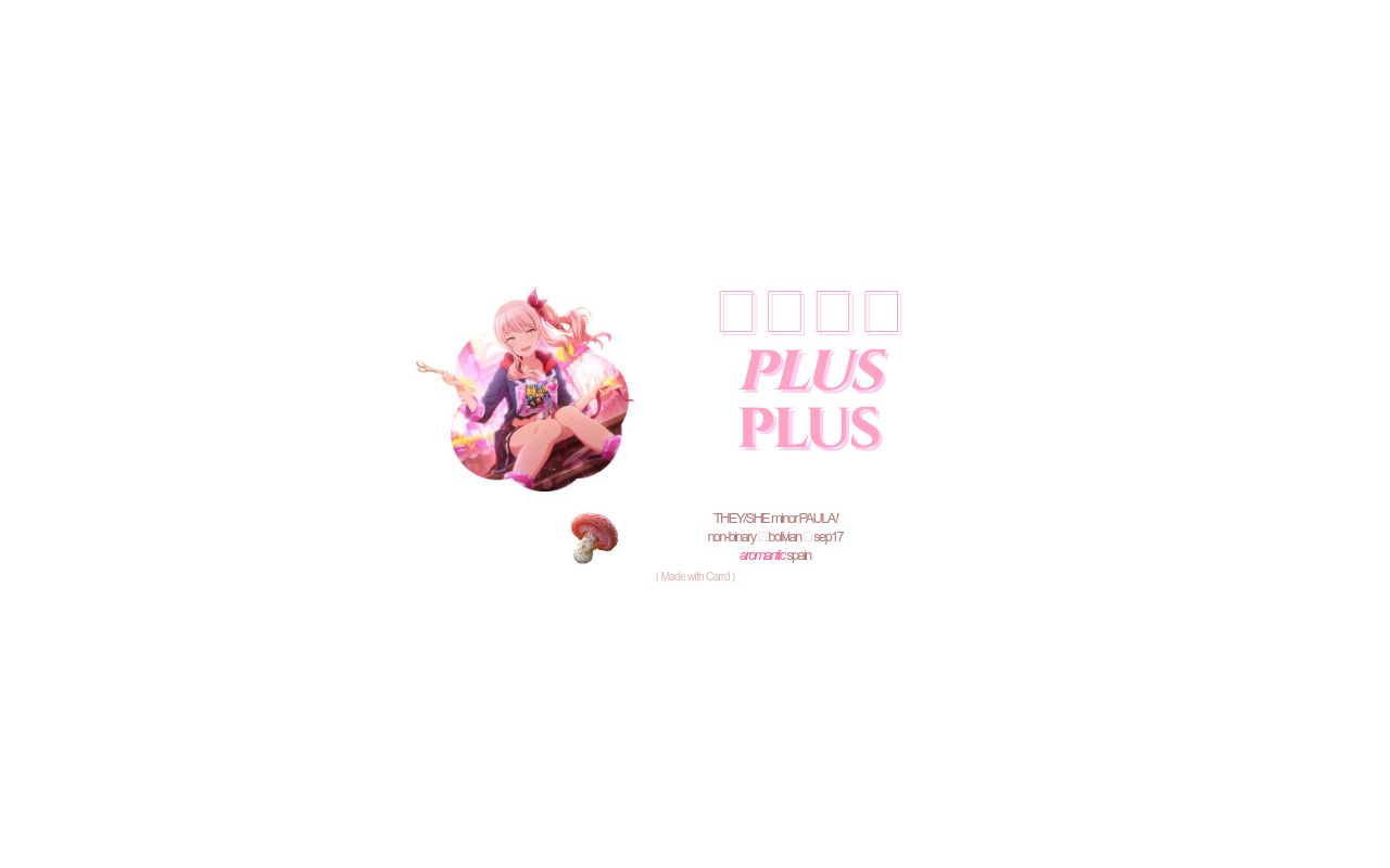 Carrd profile picture for @plusplus